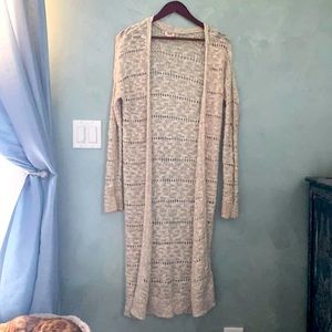 Mossimo Supply Co long knit cream cardigan